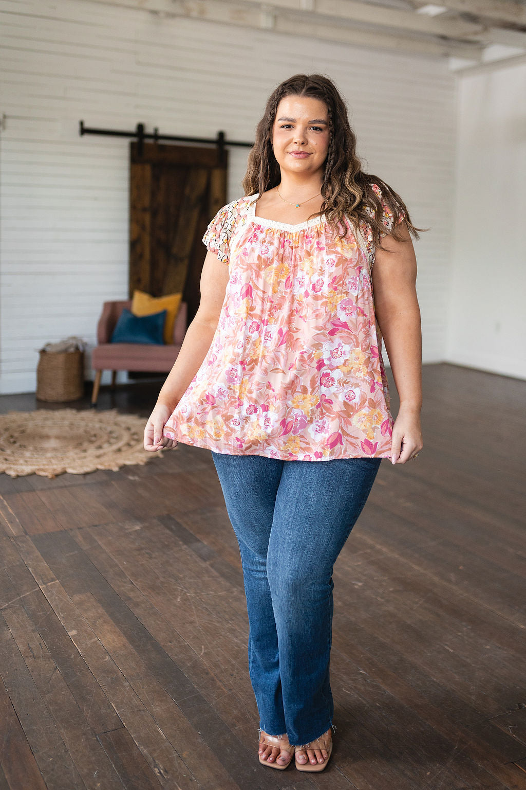 Not So Serious Floral Blouse in Pink