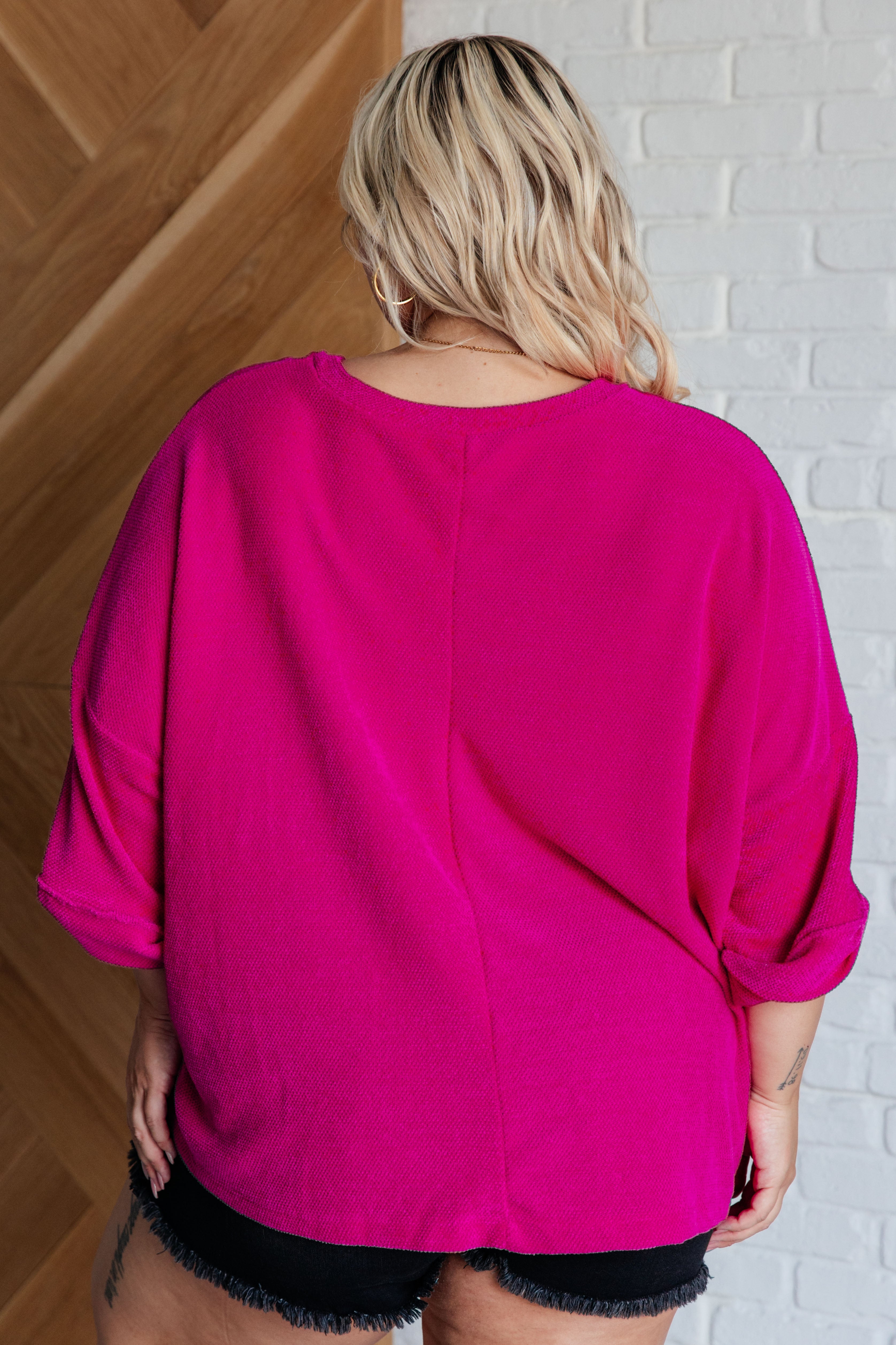 Pink Thoughts Chenille Blouse