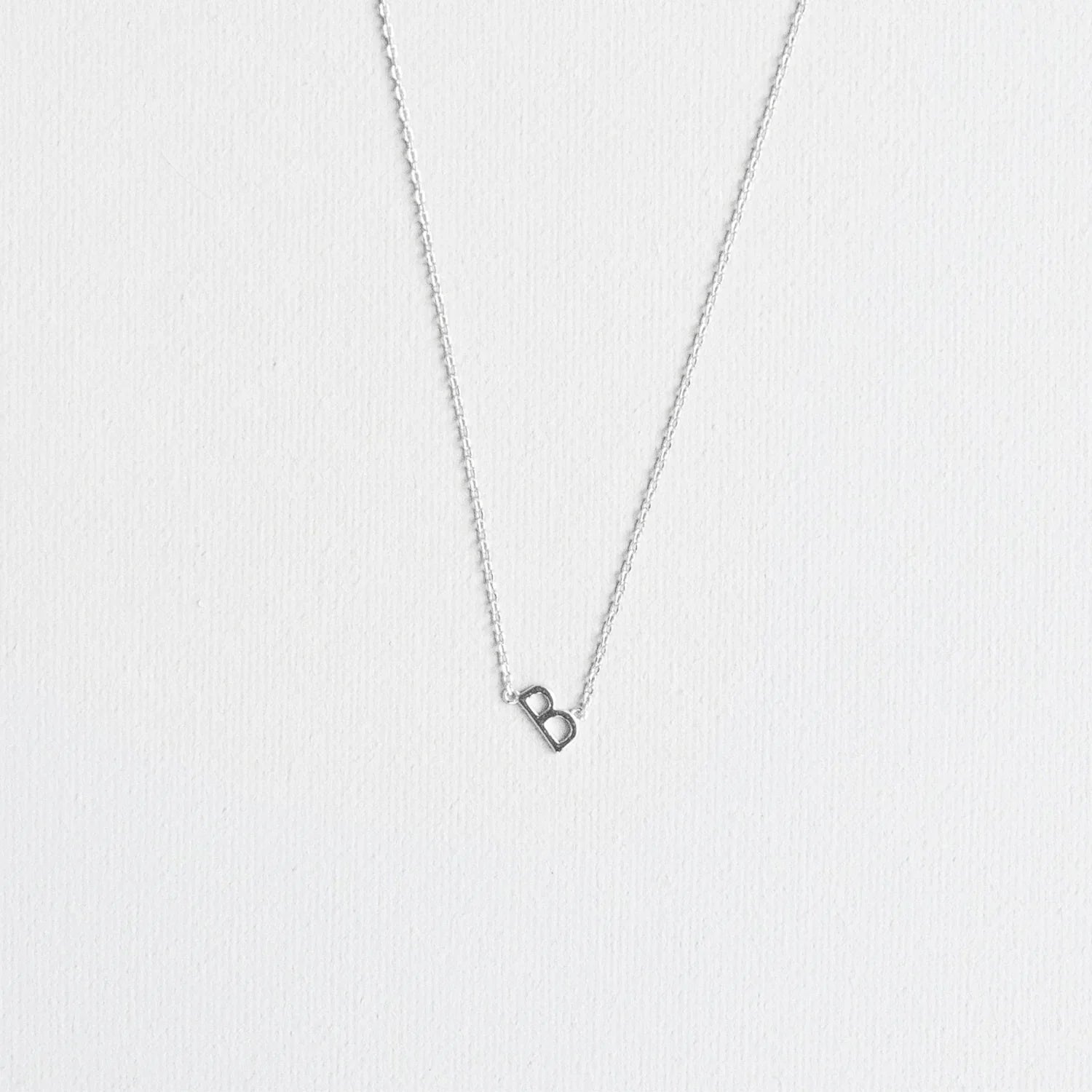 Initial Necklace Silver