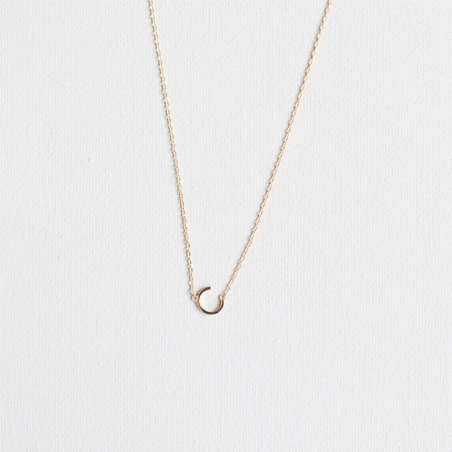 Initial Necklace In Gold