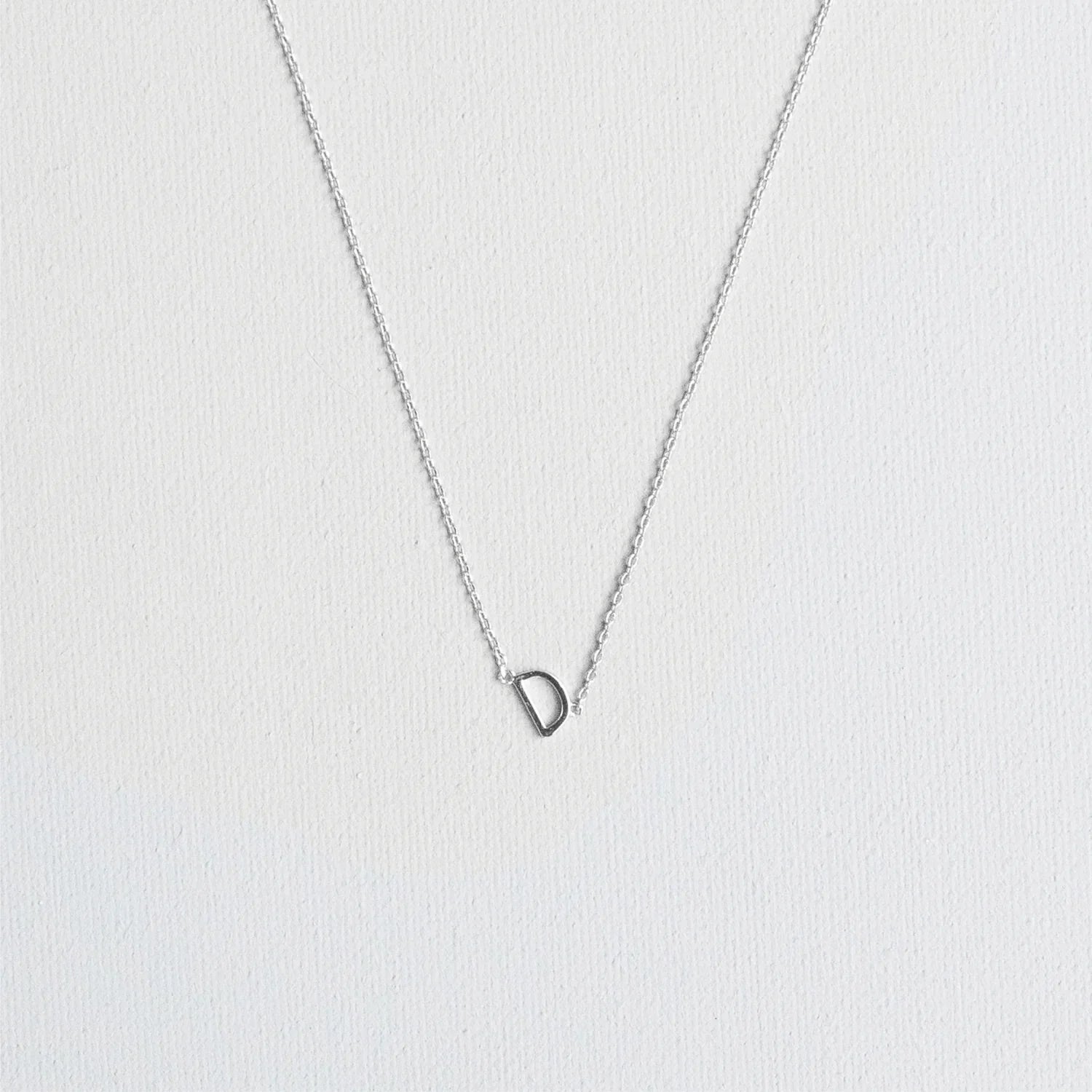 Initial Necklace Silver