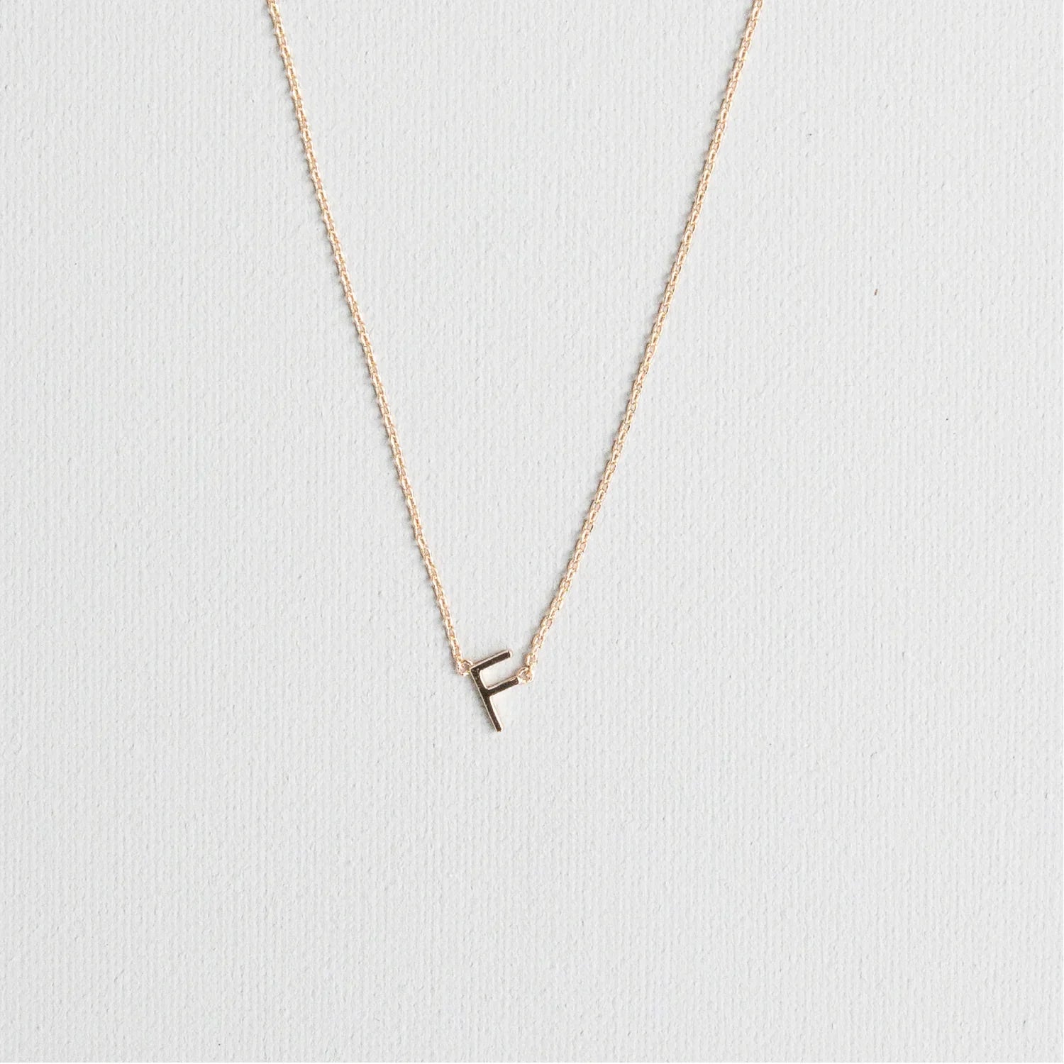 Initial Necklace In Gold