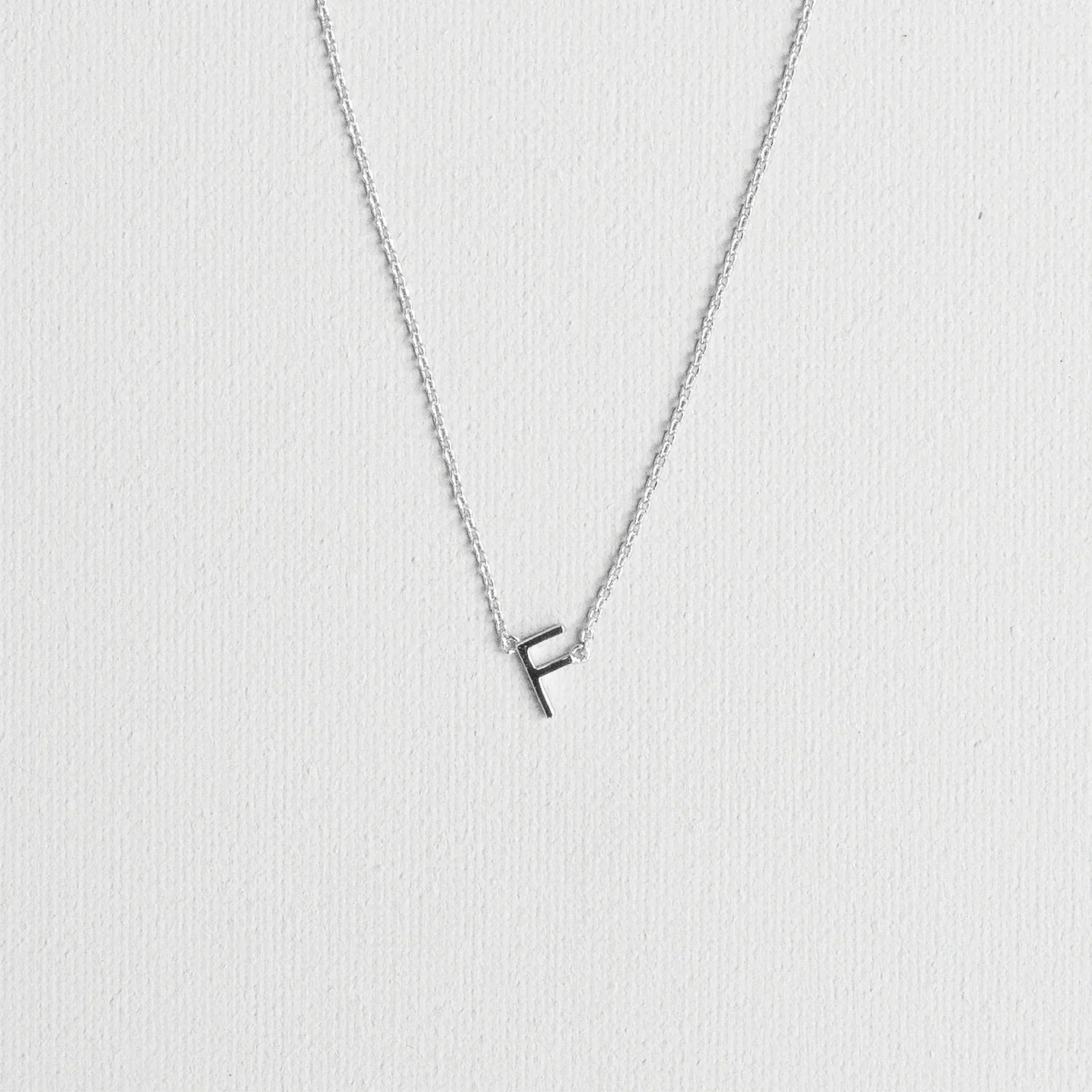 Initial Necklace Silver