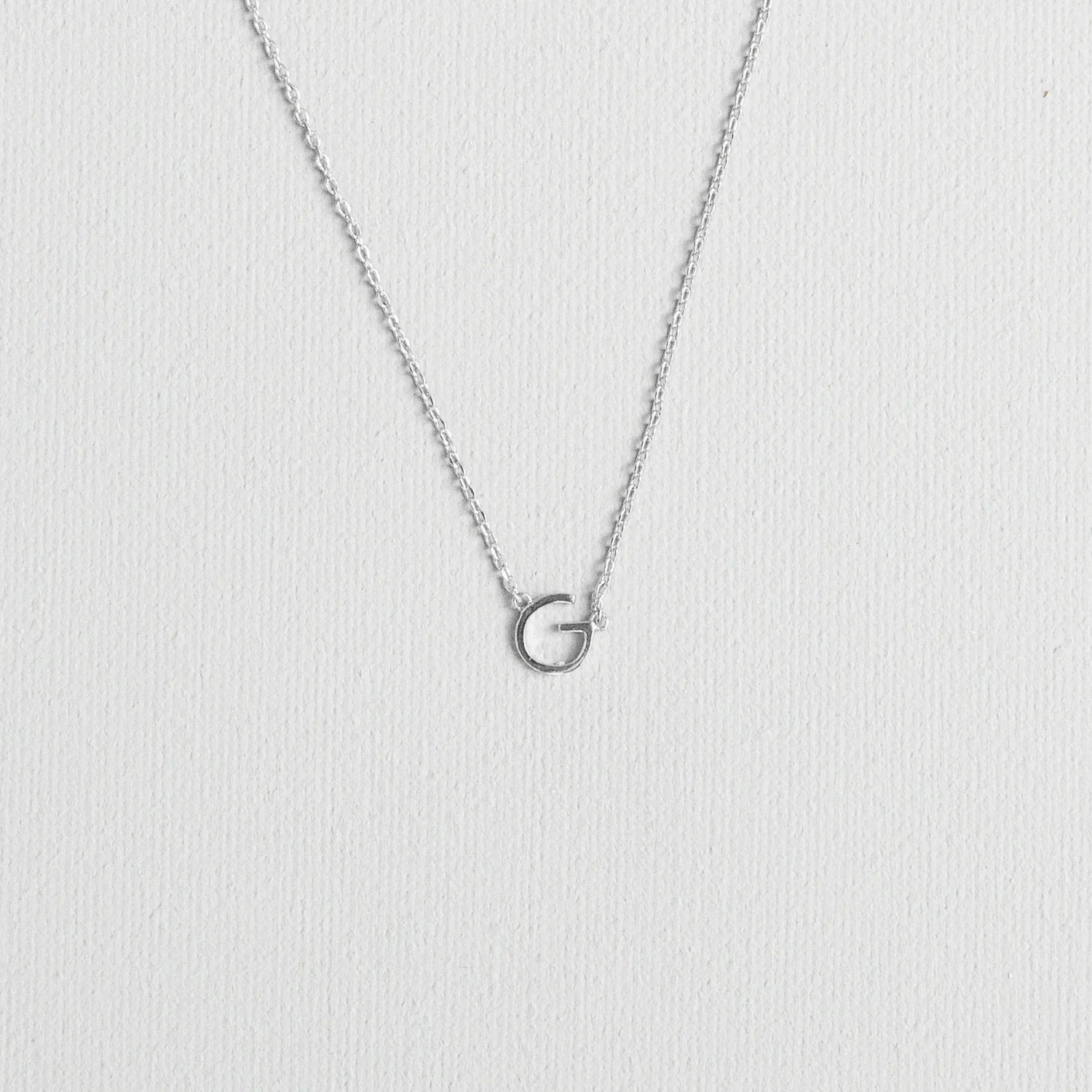 Initial Necklace Silver