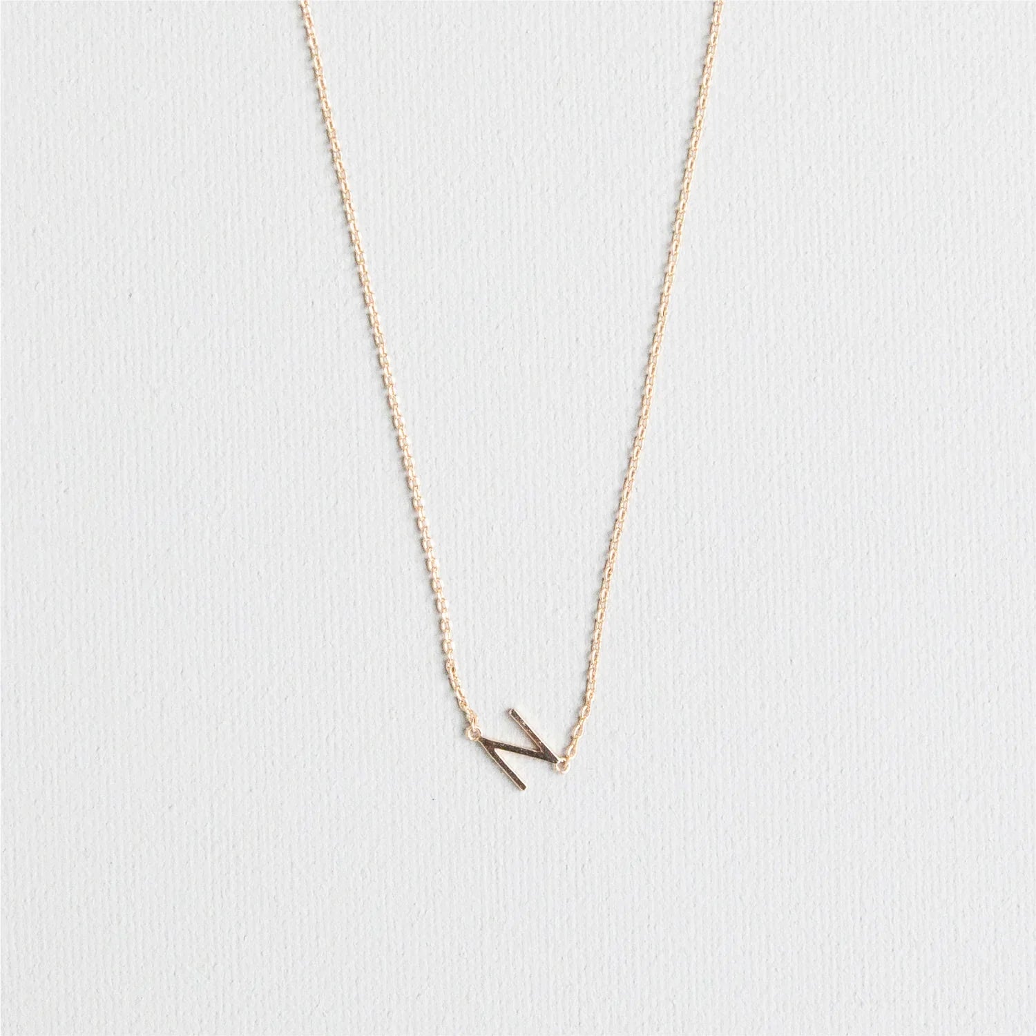Initial Necklace In Gold
