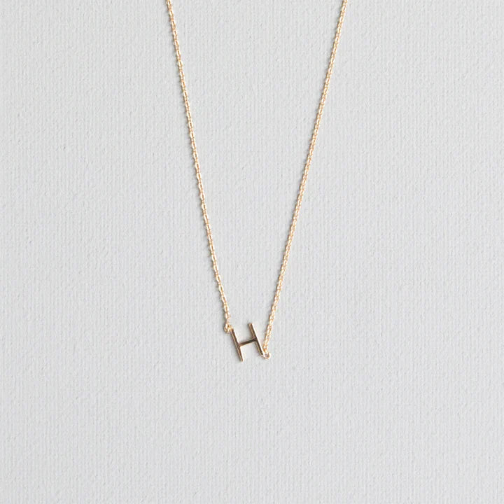 Initial Necklace In Gold