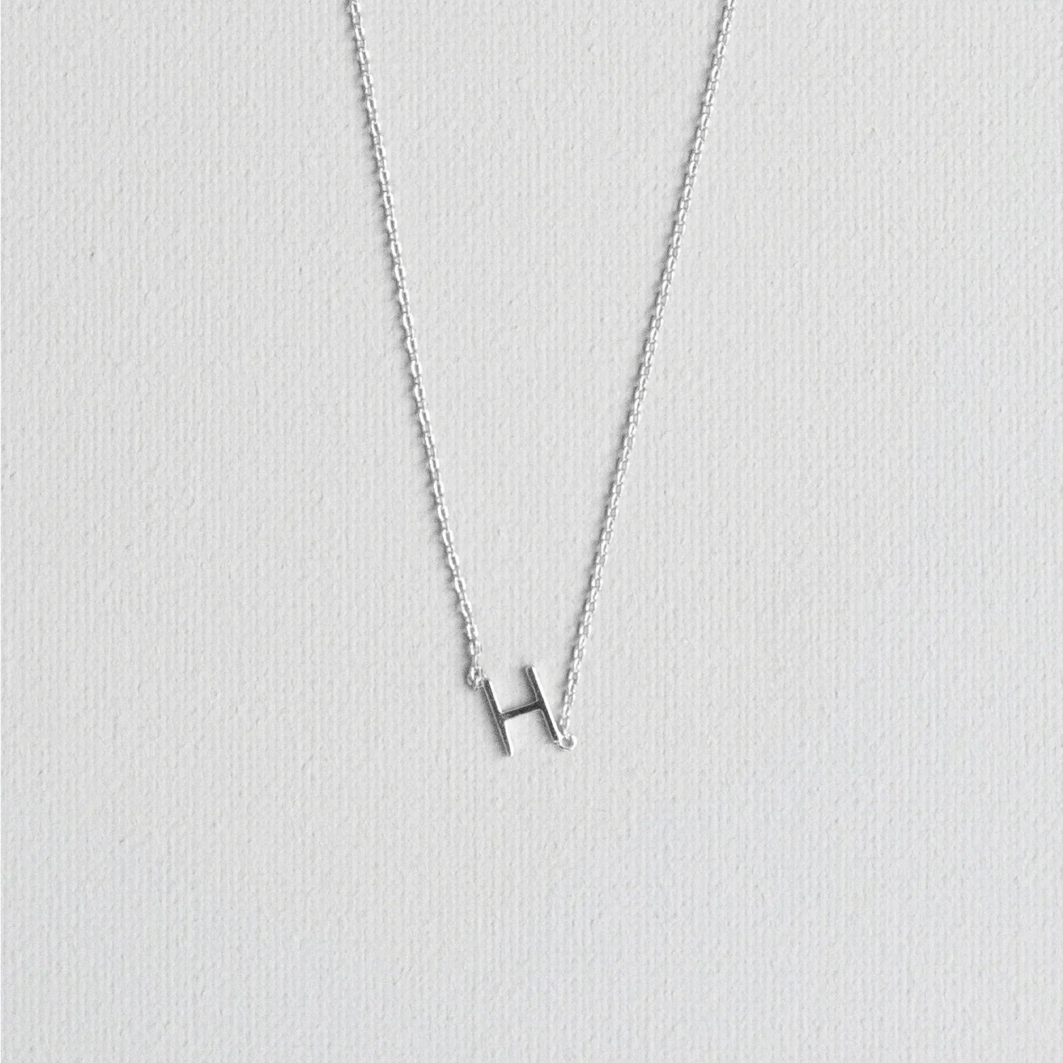 Initial Necklace Silver