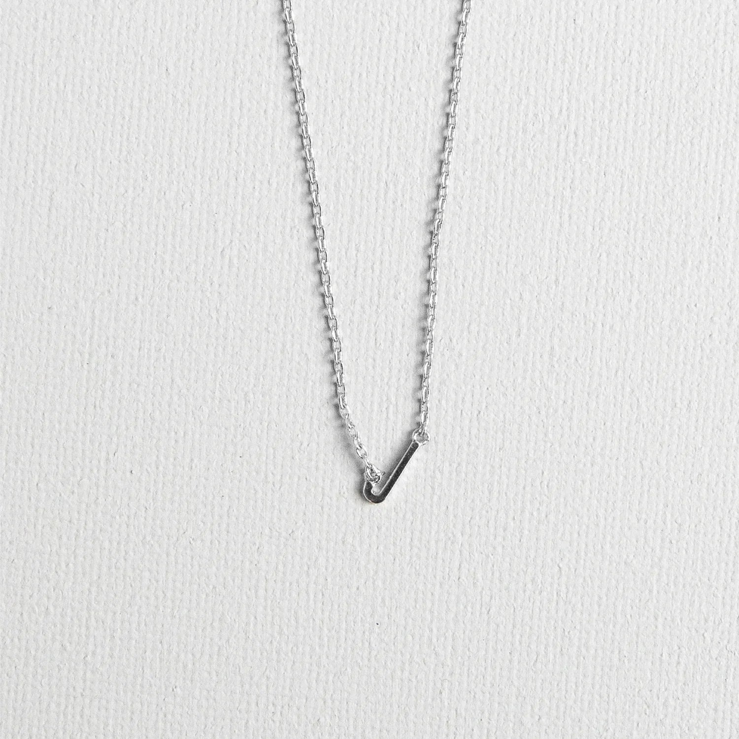Initial Necklace Silver