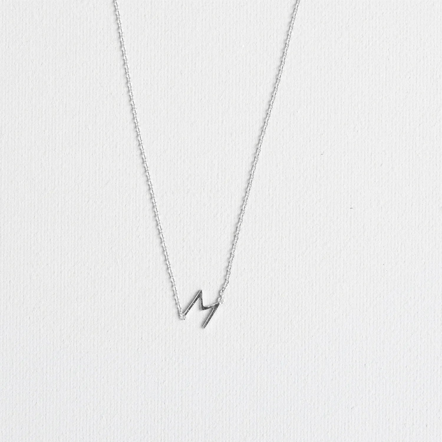 Initial Necklace Silver