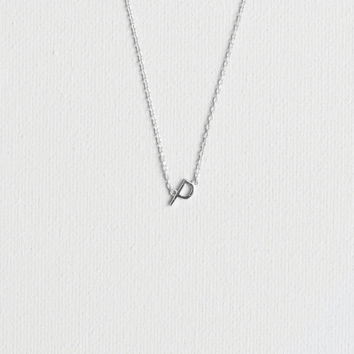 Initial Necklace Silver