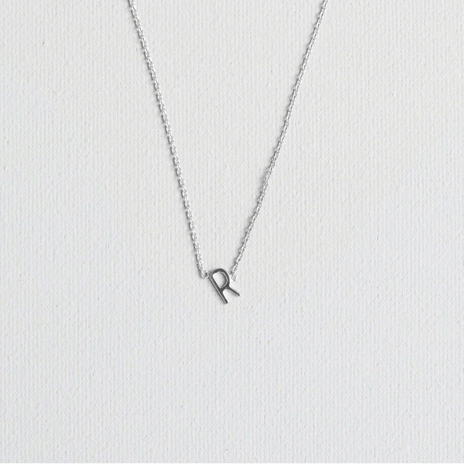 Initial Necklace Silver