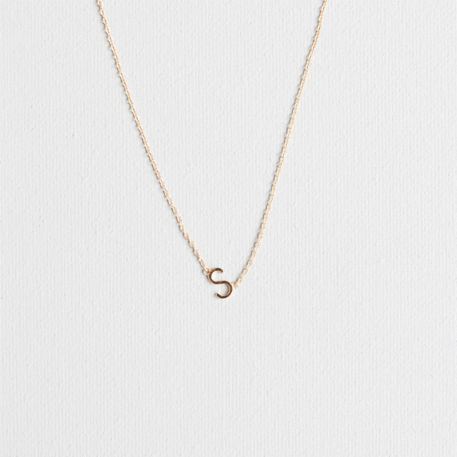 Initial Necklace In Gold