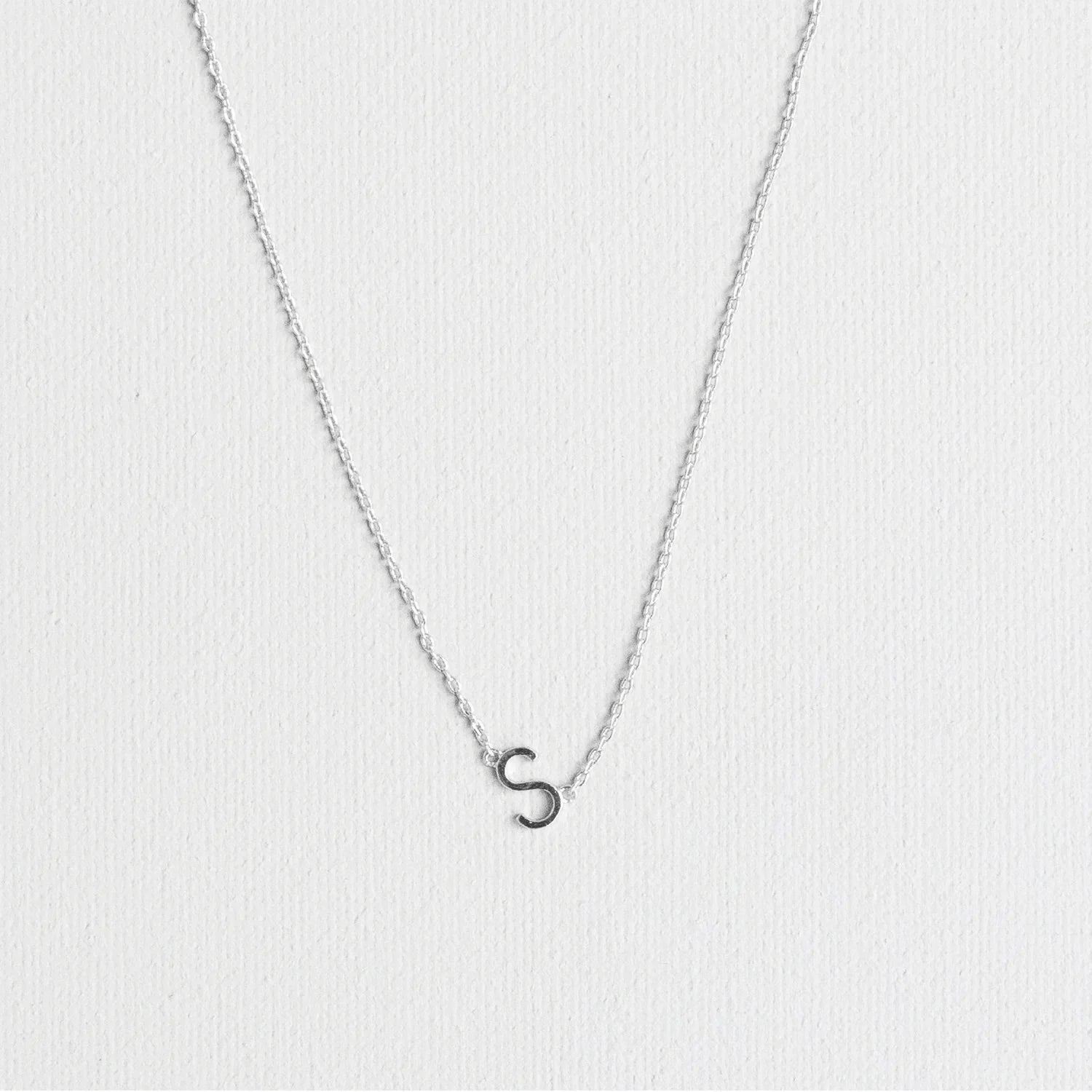 Initial Necklace Silver