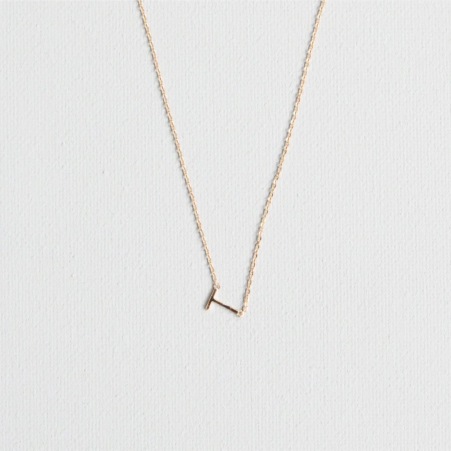 Initial Necklace In Gold