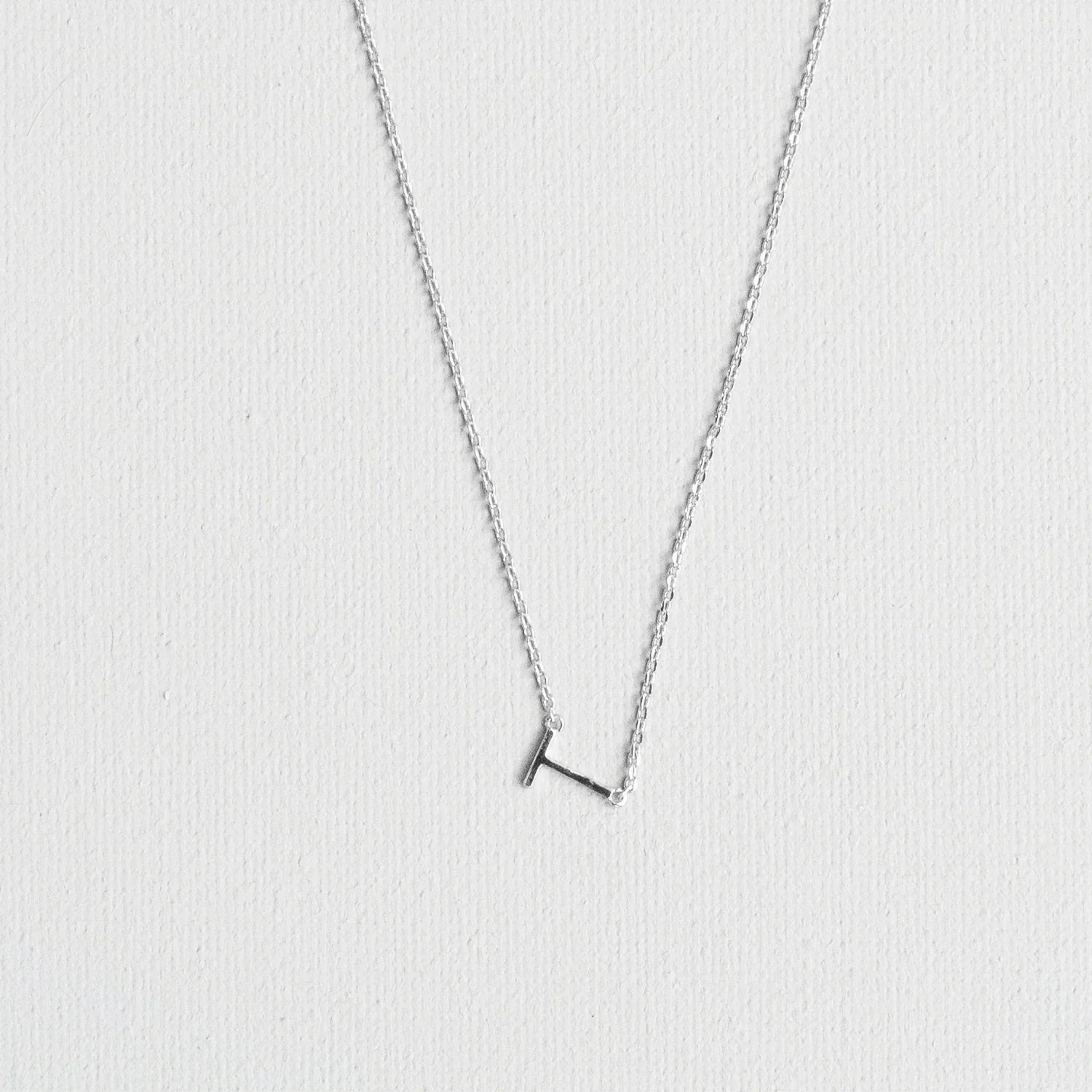 Initial Necklace Silver
