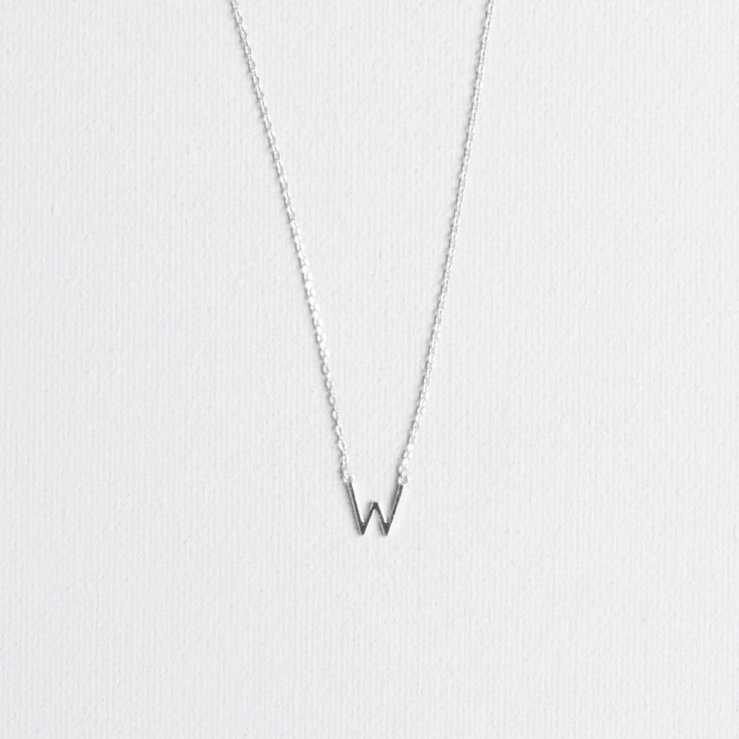 Initial Necklace Silver