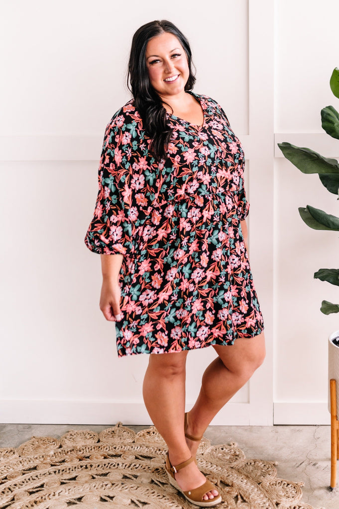 Emily Wonder Floral Dress In Late Summer Nights