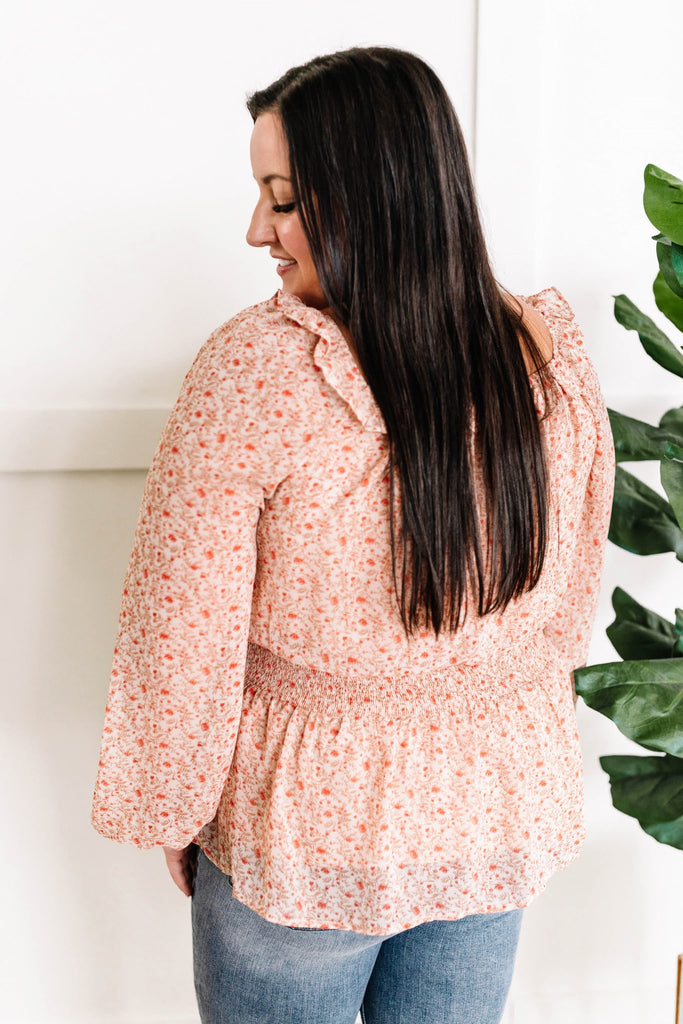Smocked Blouse In Spring Country Florals